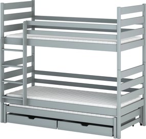 TOMI 90x200 grey bunk bed Lano Furniture