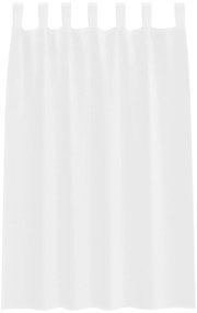 vidaXL Κουρτίνες με κουρτίνες 2 pcs Λευκό 140 x 175 εκ. Πολυεστέρας