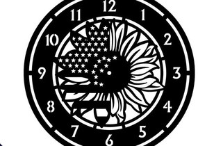 Σετ των 2 Intra απο ξύλο plywood 3mm-4mm πάχος – Πρότυπο λέιζερ ρολογιού ηλίανθου Δίασταση 20x20 cm INTRAFABR-68289394