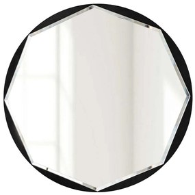 Καθρέπτης Τοίχου Stella 552NOS2464 60x60cm Black Aberto Design Μοριοσανίδα, Μελαμίνη