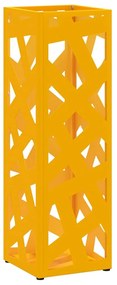 vidaXL Σχέδιο & βάση αποθήκευσης Μουσταρδί 15.5 x 15.5 x 49 εκ Ατσάλι