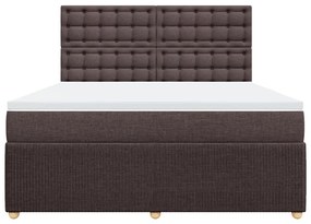 ΚΡΕΒΑΤΙ BOXSPRING ΜΕ ΣΤΡΩΜΑ ΣΚΟΥΡΟ ΚΑΦΕ 180X200 ΕΚ ΥΦΑΣΜΑΤΙΝΟ 3292152