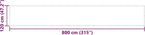 vidaXL Σήτα Μπαλκονιού Τερακότα 120x800 εκ. 100% Πολυεστέρας Oxford