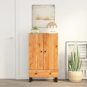 vidaXL Ντουλάπι Ψηλό με Συρτάρι 60x33x100 εκ. Μασίφ Ακακία &amp; Σίδερο