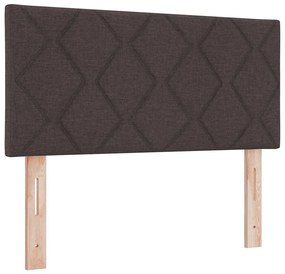 vidaXL Κρεβάτι box spring με στρώμα με στρώμα Σκούρο καφέ Σκούρο καφέ