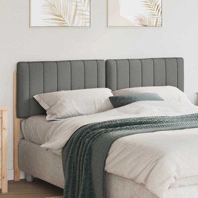 vidaXL Ταπετσαρισμένο κεφαλάρι Καφέ και Ανοιχτό Γκρι 150 cm