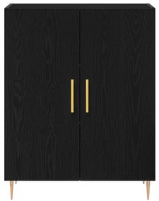 vidaXL Μπουφές Μαύρη δρυς 69.5 x 34 x 90 εκ. Επεξεργασμένο ξύλο