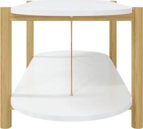 vidaXL Τραπεζάκι Σαλονιού Λευκό 110 x 48 x 40 εκ. Επεξεργασμένο Ξύλο