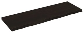 vidaXL Επιφάνεια Τραπεζιού Σκούρο Καφέ 120x40x(2-4)εκ Επεξ. Μασίφ Δρυς