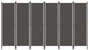 vidaXL Διαχωριστικό Δωματίου με 6 Πάνελ Ανθρακί 300 x 180 εκ.