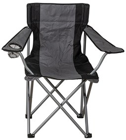 Καρέκλα Camping Μεταλλική Πτυσ/νη DC5002-G 49x82x88cm Black-Grey