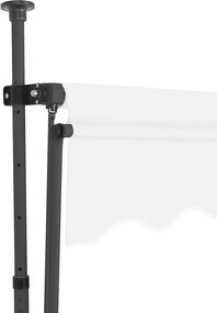 vidaXL Τέντα Συρόμενη Χειροκίνητη με LED Κρεμ 350 εκ.
