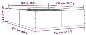 ΠΛΑΙΣΙΟ ΚΡΕΒΑΤΙΟΥ ΜΑΥΡΟ 160 X 200 ΕΚ. ΑΠΟ ΕΠΕΞΕΡΓΑΣΜΕΝΟ ΞΥΛΟ 3280910