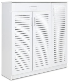 Παπουτσοθήκη-ντουλάπι SANTE 30 ζεύγων χρώμα λευκό 120x37x123εκ Υλικό: MDF &amp; CLIPBOARD 16mm &amp; 18mm WITH PAPER MELAMINE WOOD 123-000027