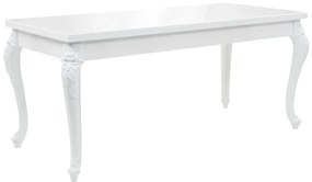 vidaXL Τραπεζαρία Γυαλιστερή Λευκή 179 x 89 x 81 εκ.