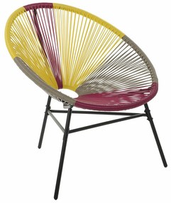 Καρέκλα εξωτερικού χώρου Berwyn 1961, 85x76x76cm, 7 kg, Κίτρινο, Taupe, Μαύρο, Τριανταφυλλί, Πλαστικό ψάθινο | Epipla1.gr