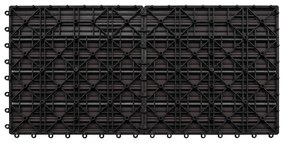 Πλακάκια Deck 6 τεμ. Σκούρο Καφέ 60 x 30 εκ. 1,08 μ² από WPC - Καφέ