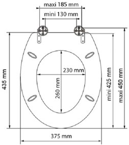 SCHÜTTE Κάλυμμα Λεκάνης DARK WOOD με Soft Close από MDF