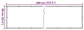 ΠΕΡΙΦΡΑΞΗ ΚΗΠΟΥ ΠΡΟΣΤΑΤΕΥΤΙΚΗ ΚΡΕΜ 400X90 ΕΚ. ΑΠΟ PVC 4005445