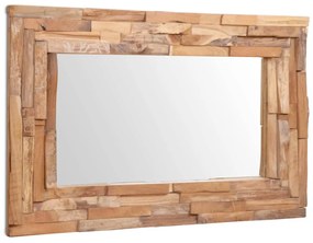 Καθρέφτης Διακοσμητικός Ορθογώνιος 90 x 60 εκ. από Ξύλο Teak