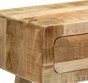 vidaXL Τραπέζι κονσόλας 90x32x75 cm από μασίφ ξύλο Rough Mango