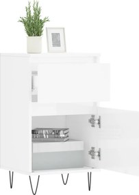 vidaXL Ντουλάπια 2 τεμ. Γυαλιστ. Λευκό 40x35x70 εκ. από Επεξεργ. Ξύλο