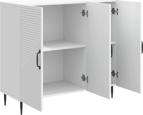 vidaXL Πλαϊνό γραφείο Λευκό 89 x 34,5 x 80 εκ Επεξεργασμένο Ξύλο