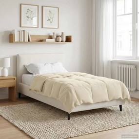 vidaXL Κουβέρτα ολόκληρου του χρόνου Κρεμ 155 x 220 cm Μικροΐνες