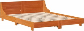 vidaXL Σκελετός Κρεβ. Χωρίς Στρώμα Καφέ Κεριού 120x200 εκ Μασίφ Πεύκο