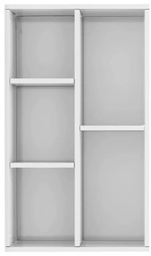 vidaXL Ραφιέρα / Βιβλιοθήκη Γυαλιστερό Λευκό 50x25x80 εκ. Επεξ. Ξύλο