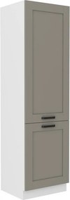 Επιδαπέδιο ντουλάπι Nelor 60 LO 210 2F-Γκρι σπέσιαλ - Λευκό