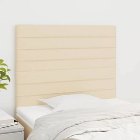 vidaXL Κεφαλάρι Κρεμ Ύφασμα 100x5x118/128 εκ.