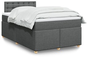 ΚΡΕΒΑΤΙ BOXSPRING ΜΕ ΣΤΡΩΜΑ ΣΚΟΥΡΟ ΓΚΡΙ 120X200 ΕΚ. ΥΦΑΣΜΑΤΙΝΟ 3286662