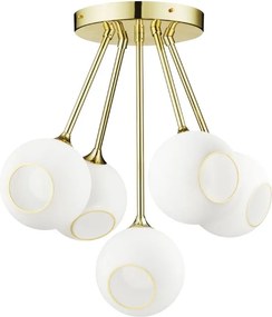 Φωτιστικό Οροφής Ballroom Molecule Ø68cm Λευκό και Χρυσό