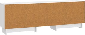 vidaXL Ντουλάπι TV 150 x 31 x 50 εκ. Γυαλιστερό Λευκό
