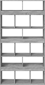 vidaXL Βιβλιοθήκη Γκρι Sonoma 100x33x187,5 εκ. από Επεξεργ. Ξύλο