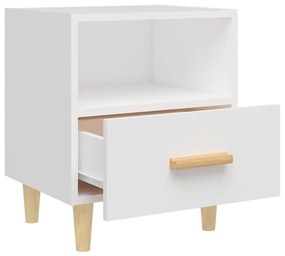 vidaXL Κομοδίνο Λευκό 40 x 35 x 47 εκ.