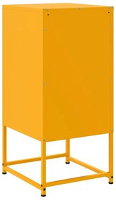 vidaXL Κομοδίνα 2 τεμ. Μουσταρδί 36 x 39 x 78 εκ. από Χάλυβα