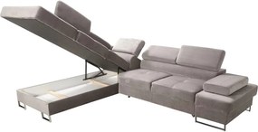 Γωνιακός καναπές Gelito LTHR-Kokkino-Αριστερή