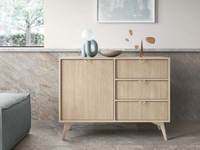 Σιφονιέρα Lima P101, Beige, Ανοιχτό καφέ, Με συρτάρια και ντουλάπια, Αριθμός συρταριών: 3, 80x106x38cm, 39 kg, Ξύλο: Οξιά | Epipla1.gr