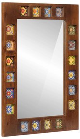 vidaXL Σετ Επίπλων Μπάνιου με συρτάρι 4 pcs Καρυδιά Στερεό ξύλο μάνγκο