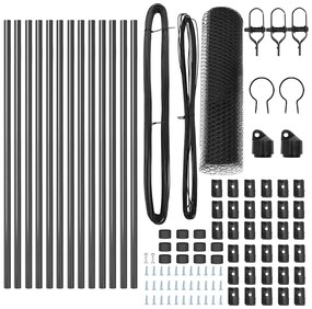 vidaXL Στύλος Περιφράξεων Γκρι 25 x 0,5 m (13 mm μάσκα) Ατσάλι