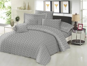 Σεντόνι Μεμονωμένο Polycotton Εμπριμέ King 240x260εκ. Fern Grey Komvos Home 7011920-4