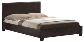 Κρεβάτι Διπλό WILTON PU Καφέ Σκούρο 159x213x89 (Στρώμα 150x200)cm