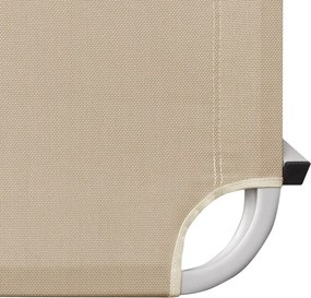 vidaXL Ξαπλώστρα Κρεμ από Αλουμίνιο και Textilene