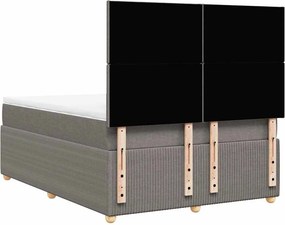 vidaXL Κρεβάτι Boxspring με Στρώμα Taupe 140x200 εκ. Υφασμάτινο