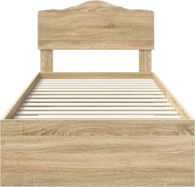 vidaXL Σκελετός Κρεβατιού Δρύς Sonoma 100 x 200 cm Επεξεργασμένο ξύλο