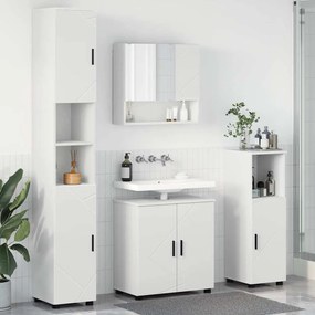 vidaXL Σετ Επίπλων Μπάνιου Επιτοίχιο 4 pcs Λευκό 61 x 35 x 64 εκ.