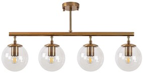 Φωτιστικό Οροφής - Πλαφονιέρα Fazli 942FLG1197 70x15x35cm 4xE14 40W Gold Opviq