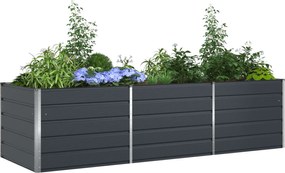 vidaXL Γλάστρα Ανθρακί 195 x 100 x 45 εκ Επικαλυμμένος Χάλυβας